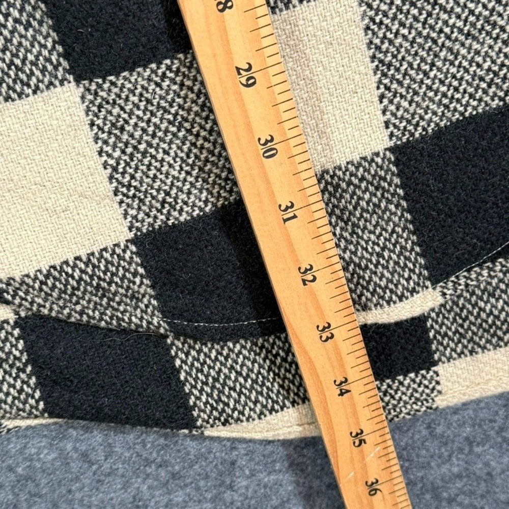 VTG RRL Ralph Lauren Mens XL Wool Buffalo Plaid Work Shirt Black Cream USA NWT - Picture 9 of 12